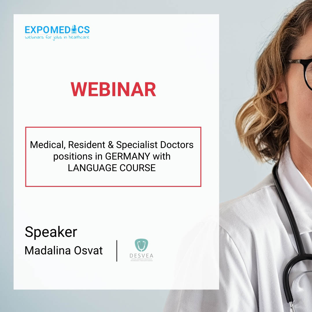 Medical, Residents & Specialist Doctors positions in GERMANY with LANGUAGE COURSE